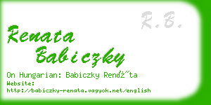 renata babiczky business card